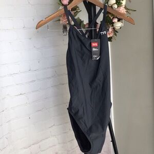 TYR Charcoal One-Piece Swimsuit